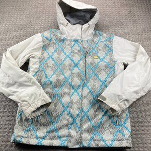 DC Shoes Exotek 5000 Jacket Women Fits Size Large L White  All Over Print